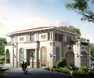 高端大气复式欧式风格别墅效果图