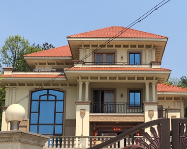 AT1668三层高端豪华复式别墅工程施工案例图欣赏