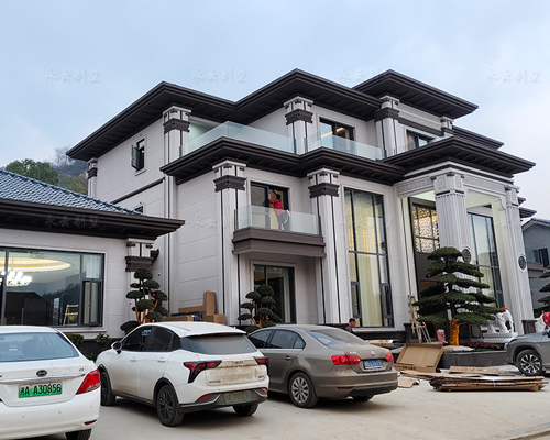 【传世高端乡墅】全案落地过程实景图赏析之五开间新中式大宅系列