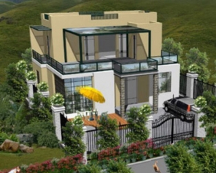 [永云别墅]AT266二层现代风格豪华别墅设计施工图纸11m×9m