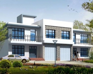 692二层联排双拼华丽别墅施工图17m×10m