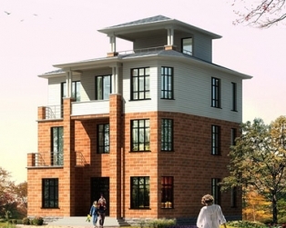 AT139三层新农村古典风格别墅全套图纸12m×11m