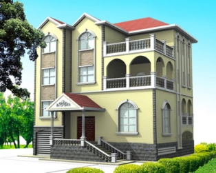 [永云别墅]AT838欧式古典三层别墅建筑结构图纸 13m×12m