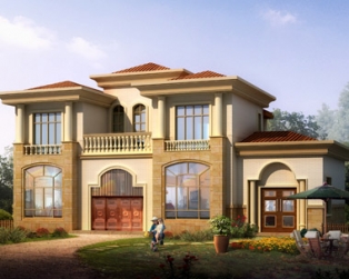 [新品]AT933豪华二层别墅带堂屋全套施工设计图纸17m×9m