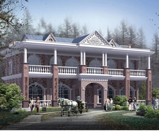 AT09二层带阁楼兄弟双拼俄罗斯风格别墅全套施工图纸 20m×8.8m