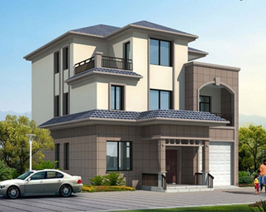 【永云别墅】AT75简欧框架结构三层带车库大气别墅全套图纸 10.5m×12m