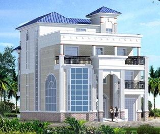 [永云别墅]别墅图纸超市 AT465三层半带屋顶花园复式楼别墅设计施工图纸