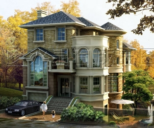 【永云别墅】AT135三层北京欧式豪华别墅设计图纸10m×15m