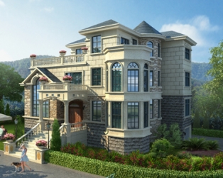 永云AT066三层带地下室车库复式豪华别墅全套施工图纸14.5m×12m