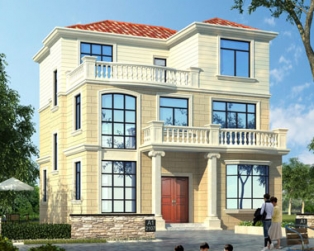 永云别墅AT1723农村自建房三层别墅施工图纸10.3mx11.3m