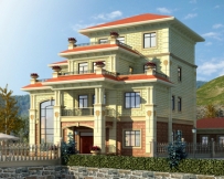 AT1791私家四层漂亮复式带堂屋别墅全套设计图纸15.2mX17m