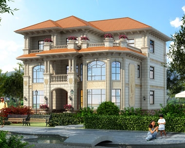 AT1810三层/室内错层豪华私家别墅设计全套图纸14.6mX15.6m