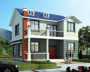 新款AT1845新农村私人二层简约小别墅设计施工图纸10mX9m