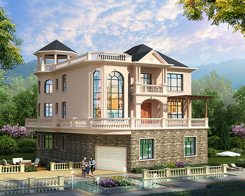 带架空层/空中庭院及围廊/屋顶露台豪华欧式赣州别墅定制案例