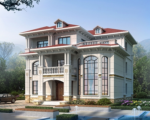 占地160平简欧风格带旋转楼梯复式楼三层自建别墅全套施工图纸13.7mX13.3m