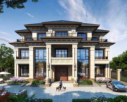 【实地设计】邵阳县共堂屋兄弟双拼五开间新中式别墅私人定制案例欣赏