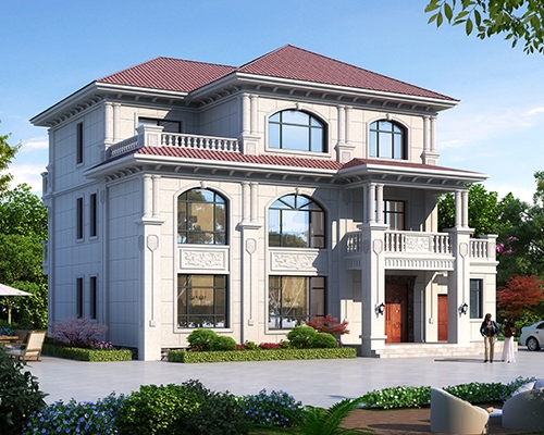 四间三层/带传统堂屋/二三层客厅挑空/自建乡墅定制设计案例