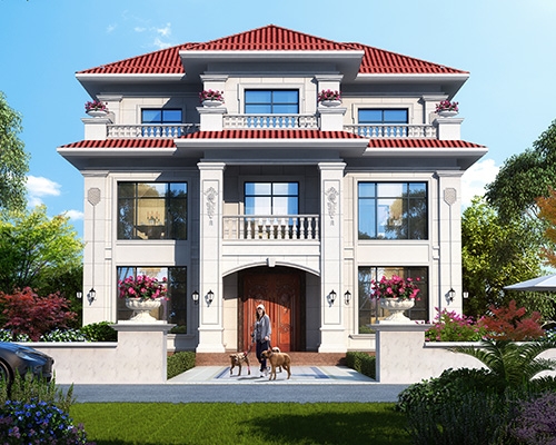 AT2901占地130平简洁大方带大露台三层楼小别墅全套设计图纸13x11m