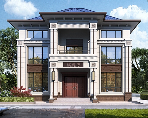 【带阁楼】AT2908简洁大气新中式风格实用小别墅全套设计施工图纸13x11M