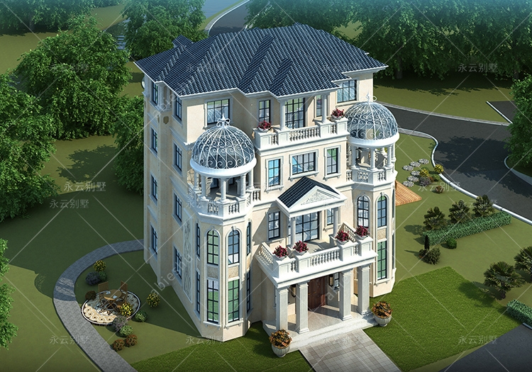 带电梯190平米邵阳三兄弟共建4层豪华欧式别墅