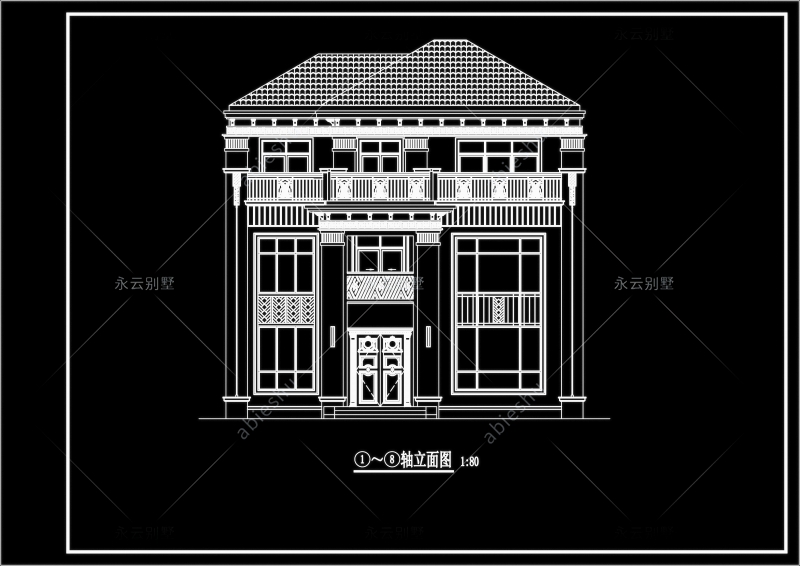 品质乡别墅AT2802精致奢华三层复式楼中楼别墅全套设计图纸13.1mX11.2m
