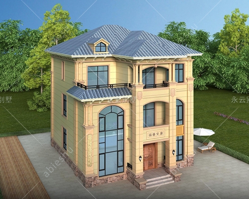 2021新款AT2806新农村三层欧式高档复式楼自建别墅全套建筑设计图纸