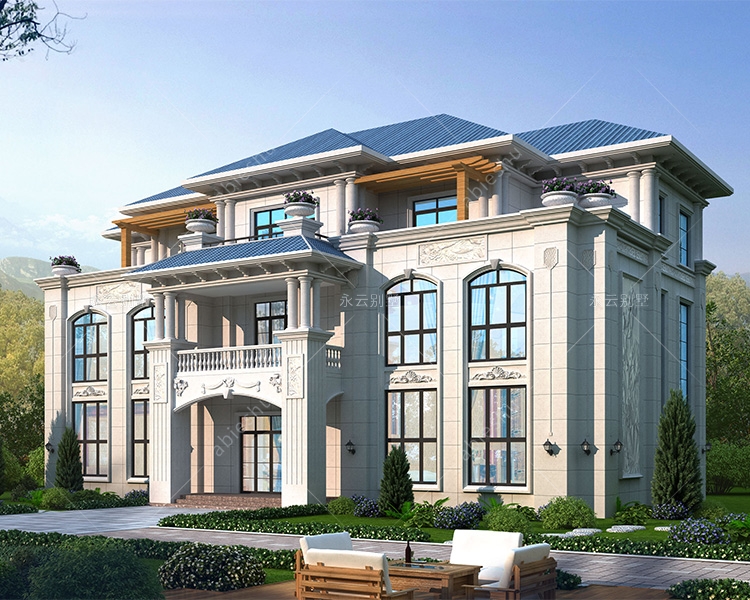 豪华欧式AT2812兄弟合建共堂屋复式楼别墅设计图纸26mX15m