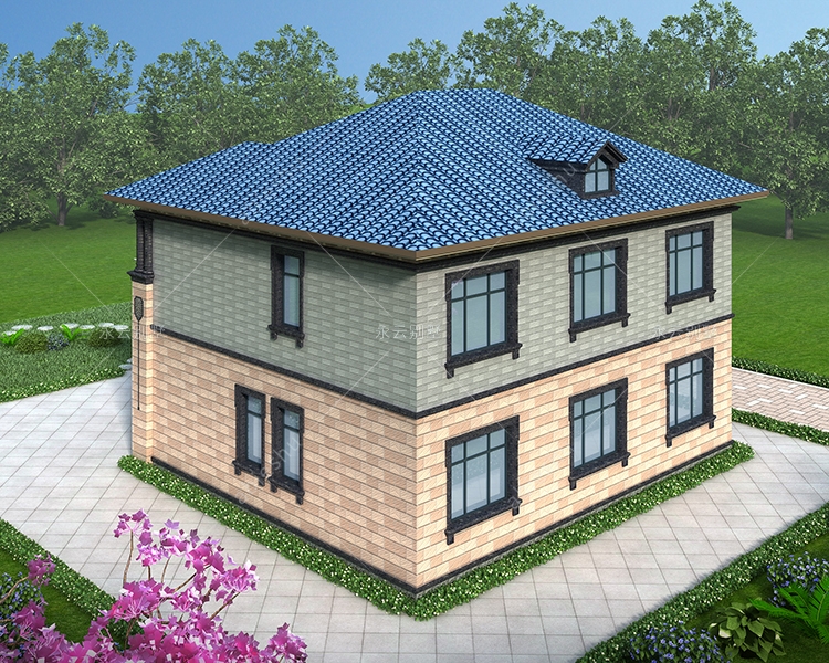 2022年新款AT2838时尚精美欧式风格二层别墅设计全套施工图纸13mX12.7m