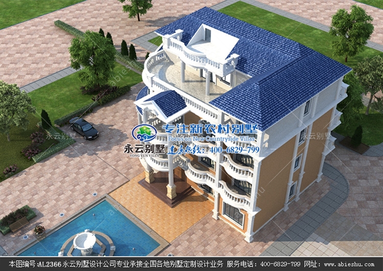 衡阳(客厅门厅全挑空)带气派旋梯四层欧式别墅设计案例