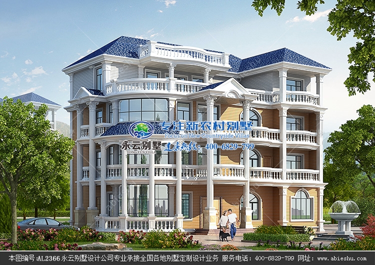 衡阳(客厅门厅全挑空)带气派旋梯四层欧式别墅设计案例