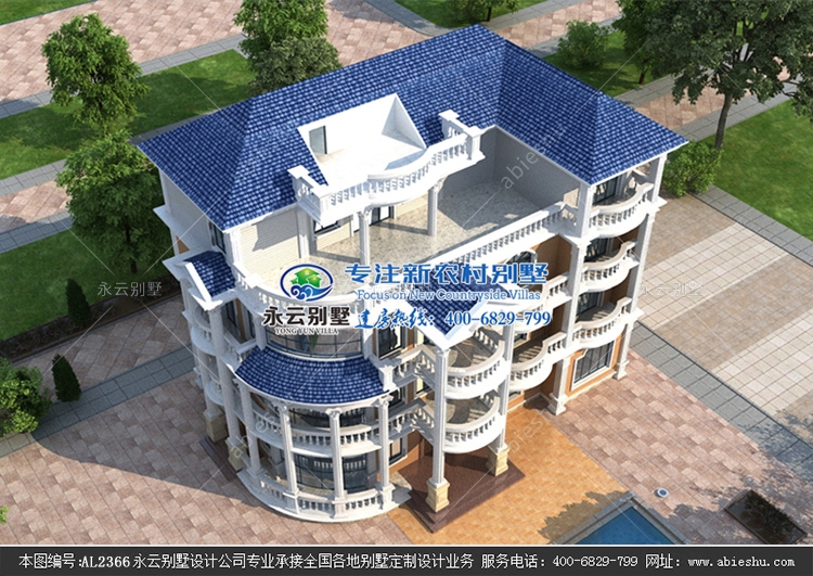 衡阳(客厅门厅全挑空)带气派旋梯四层欧式别墅设计案例