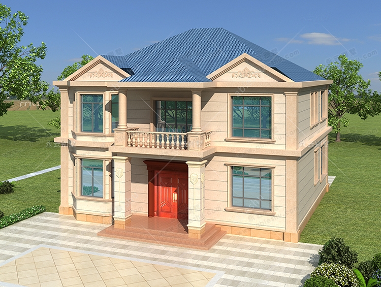 占地160平米2022新款漂亮实用二层农村自建别墅全套设计图纸