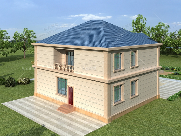 占地160平米2022新款漂亮实用二层农村自建别墅全套设计图纸