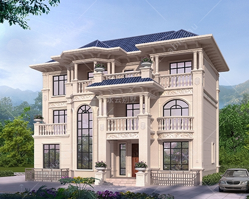 长15米X宽10米三层欧式豪华别墅自建房屋全套设计图纸