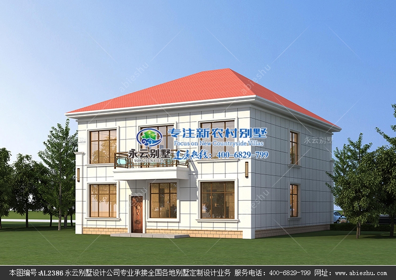 清新简约新中式风格湖南茶陵县二层自建别墅设计案例