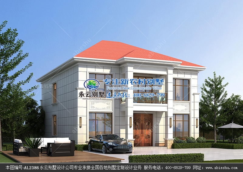 清新简约新中式风格湖南茶陵县二层自建别墅设计案例