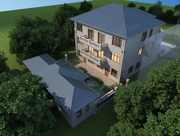 兄弟双拼别墅AT2891每户120平三层小开间联体别墅全套图纸15x18米