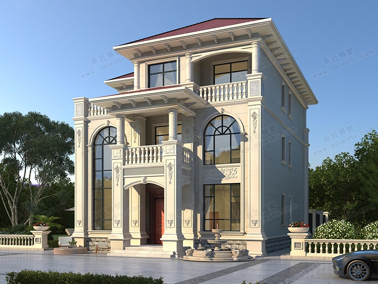 AT2897占地150平米2023新款复式楼豪华小三层别墅全套设计图纸11x13.2米