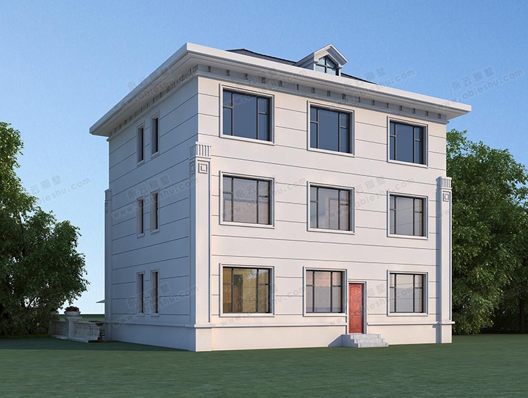 【新中式复式楼】AT2909占地143平新款带露台乡村自建小别墅全套施工设计图纸12.Mx11M